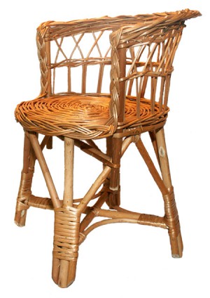 Fotelik,krzesełko dla dzieci 46x42x48cm wiklina/70065/
